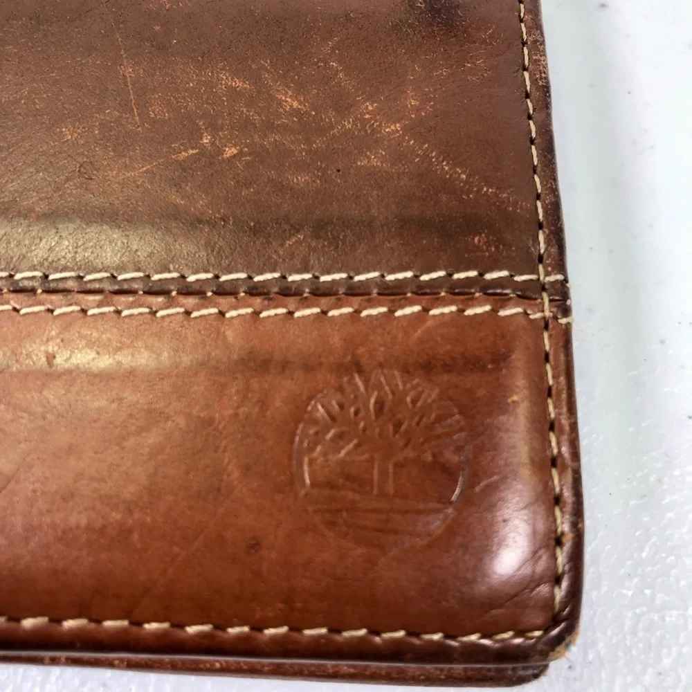 TIMBERLAND Brown Leather Bifold Wallet